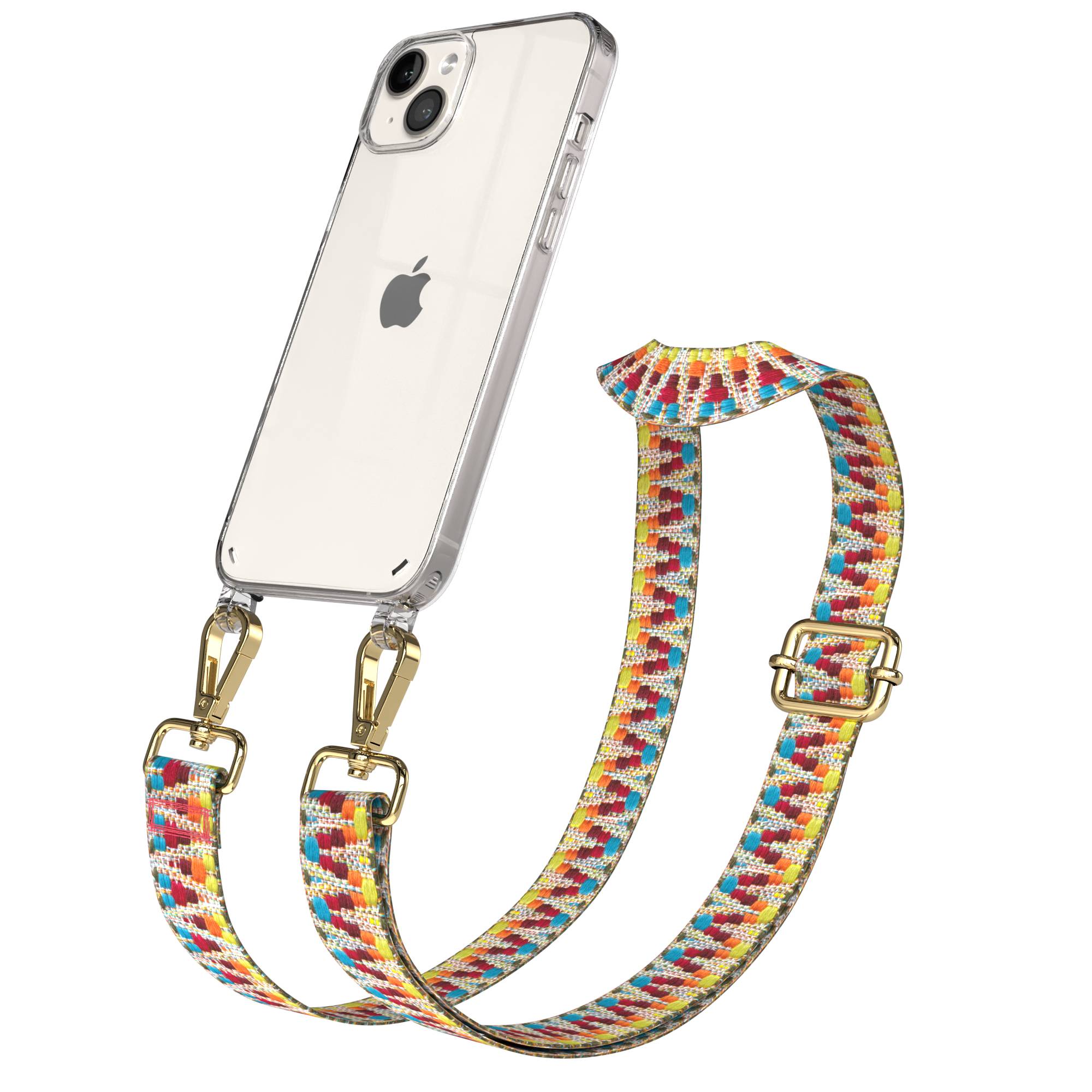 iPhone 14 Plus Handykette mit Boho Band verstellbarer Trageriemen 