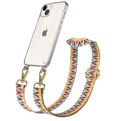 iPhone 14 Plus Handykette mit Boho Band verstellbarer Trageriemen 