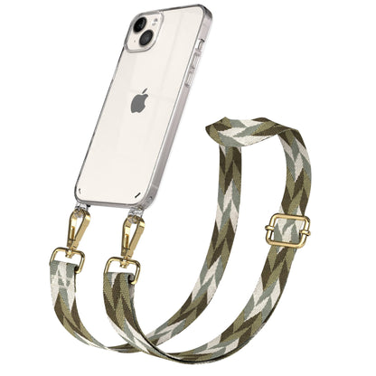 iPhone 14 Plus Handykette mit Boho Band verstellbarer Trageriemen 
