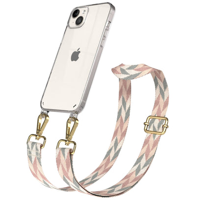 iPhone 14 Plus Handykette mit Boho Band verstellbarer Trageriemen 