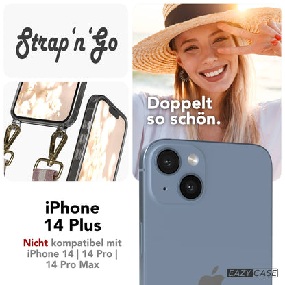 iPhone 14 Plus Handykette mit Boho Band verstellbarer Trageriemen 