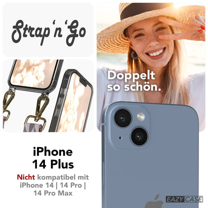 iPhone 14 Plus Handykette mit Boho Band verstellbarer Trageriemen 
