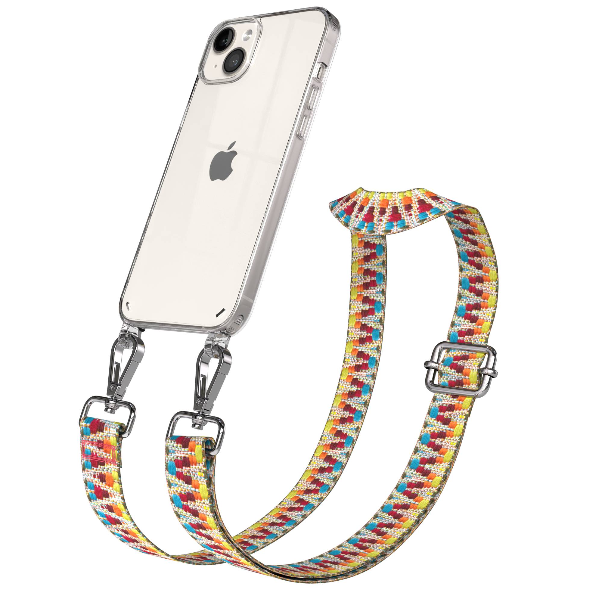 iPhone 14 Plus Handykette mit Boho Band verstellbarer Trageriemen 