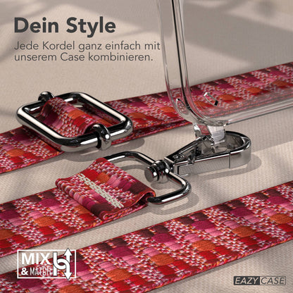 iPhone 14 Plus Handykette mit Boho Band verstellbarer Trageriemen 