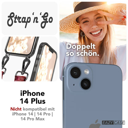 iPhone 14 Plus Handykette mit Boho Band verstellbarer Trageriemen 