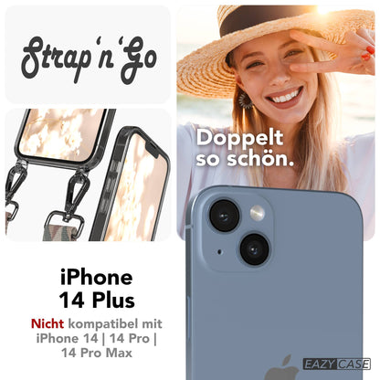 iPhone 14 Plus Handykette mit Boho Band verstellbarer Trageriemen 