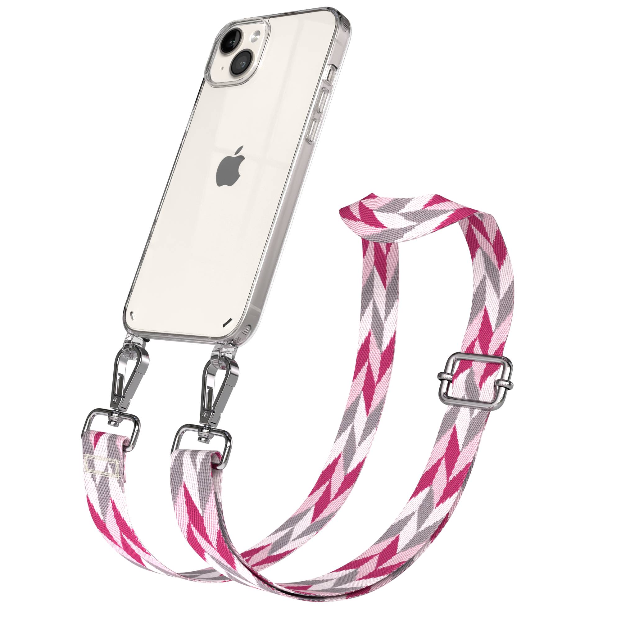 iPhone 14 Plus Handykette mit Boho Band verstellbarer Trageriemen 