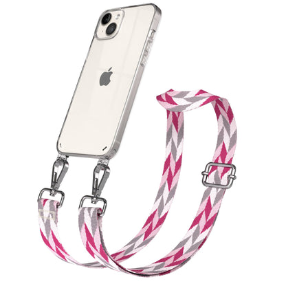iPhone 14 Plus Handykette mit Boho Band verstellbarer Trageriemen 