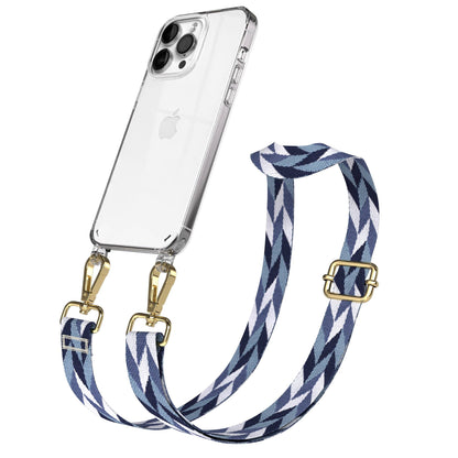 iPhone 14 Pro Max Handykette mit Boho Band verstellbar 