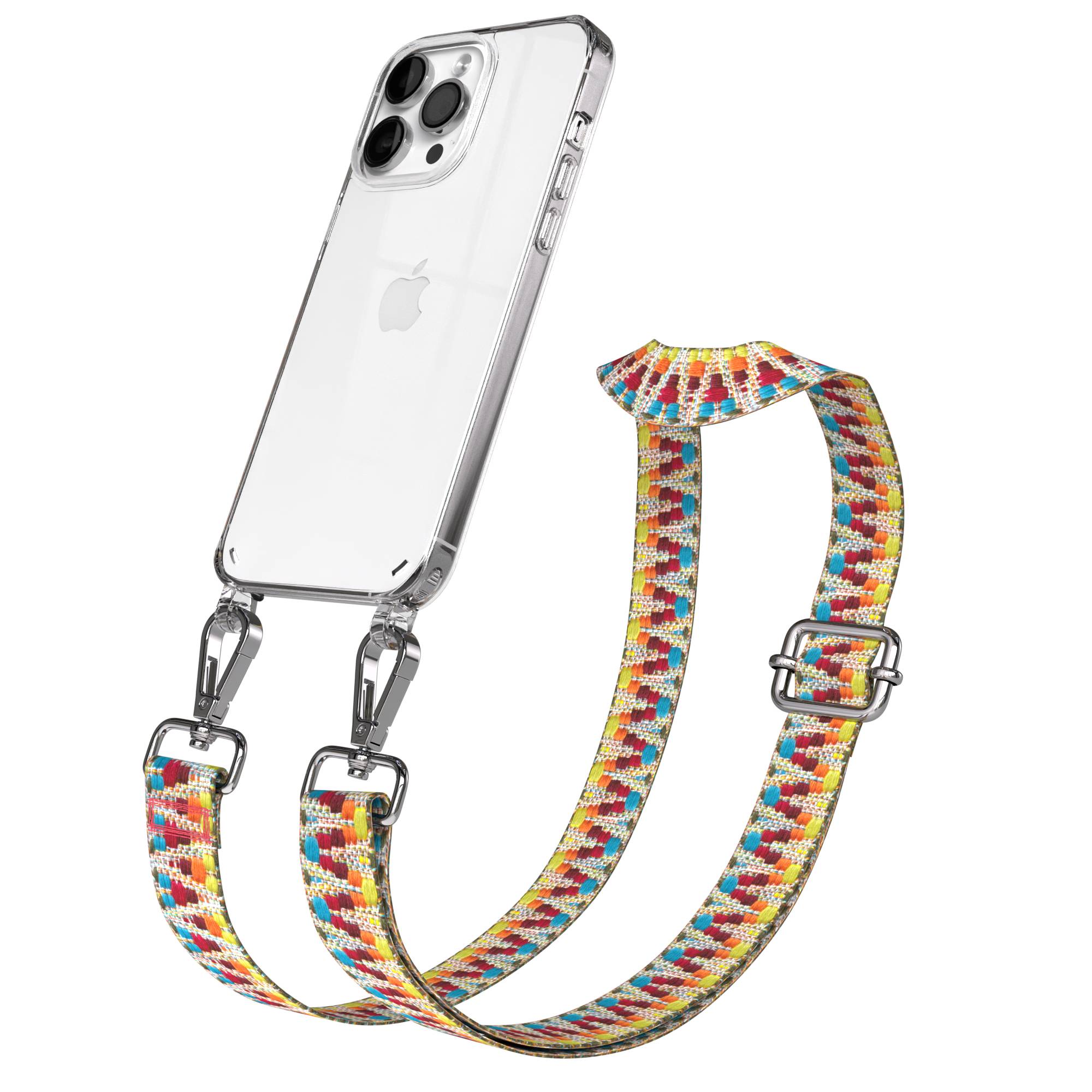 iPhone 14 Pro Max Handykette mit Boho Band verstellbar 