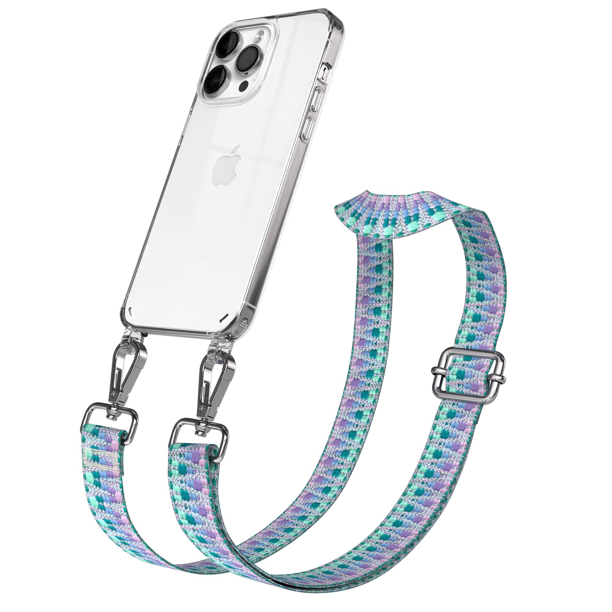 iPhone 14 Pro Max Handykette mit Boho Band verstellbar 
