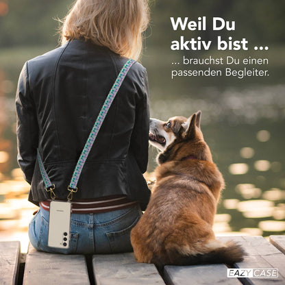 Samsung Galaxy S23 Handykette mit Boho Band und verstellbarem Riemen 