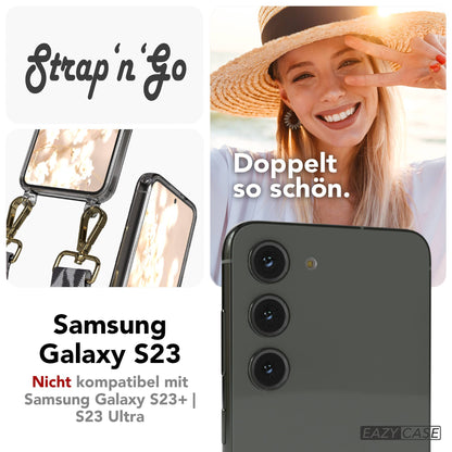 Samsung Galaxy S23 Handykette mit Boho Band und verstellbarem Riemen 