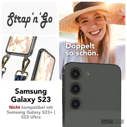 Samsung Galaxy S23 Handykette mit Boho Band und verstellbarem Riemen 
