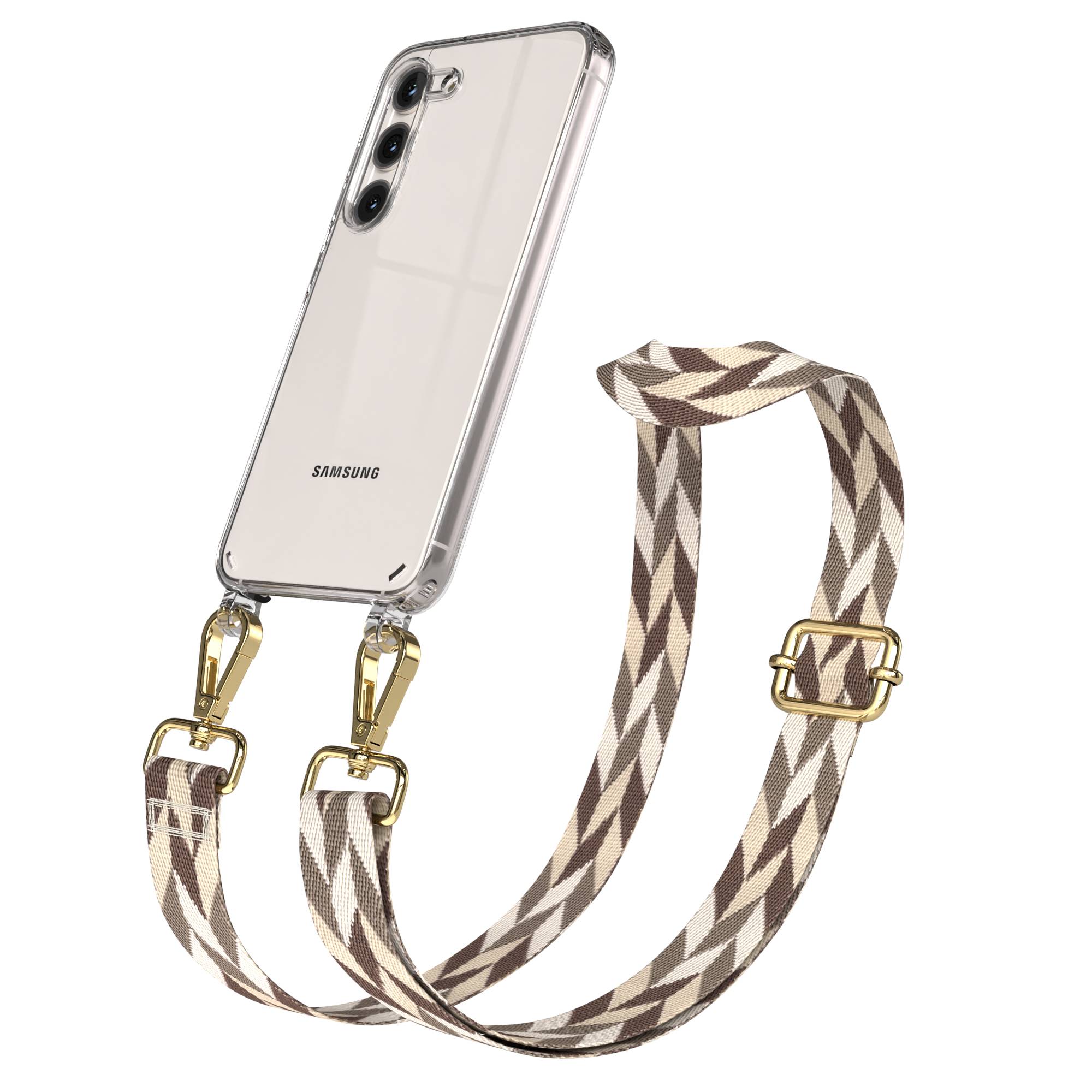 Samsung Galaxy S23 Handykette mit Boho Band und verstellbarem Riemen 