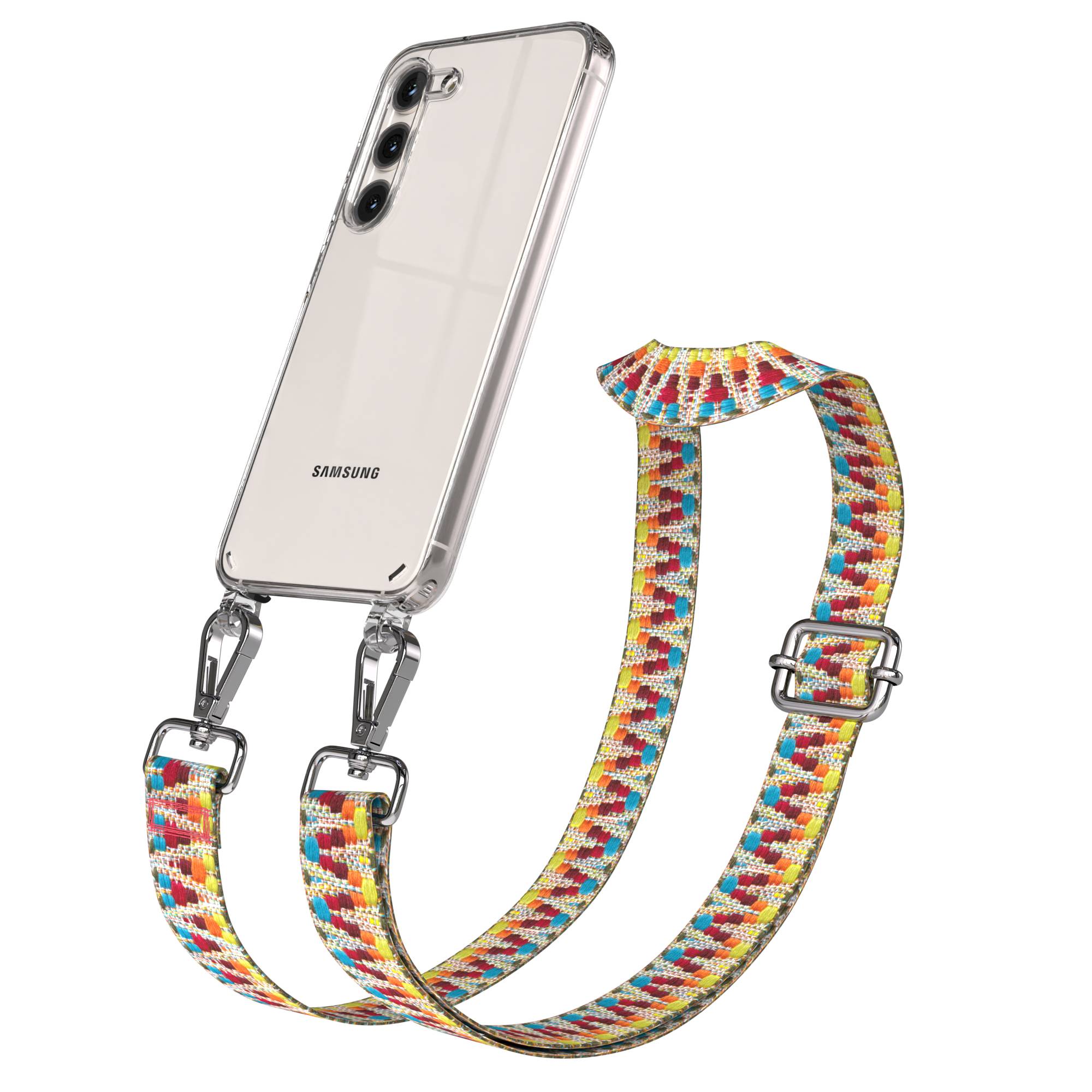 Samsung Galaxy S23 Handykette mit Boho Band und verstellbarem Riemen 