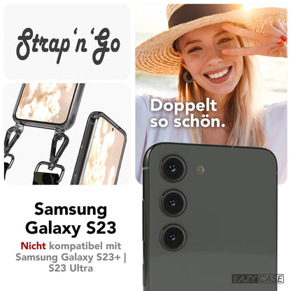 Samsung Galaxy S23 Handykette mit Boho Band und verstellbarem Riemen 