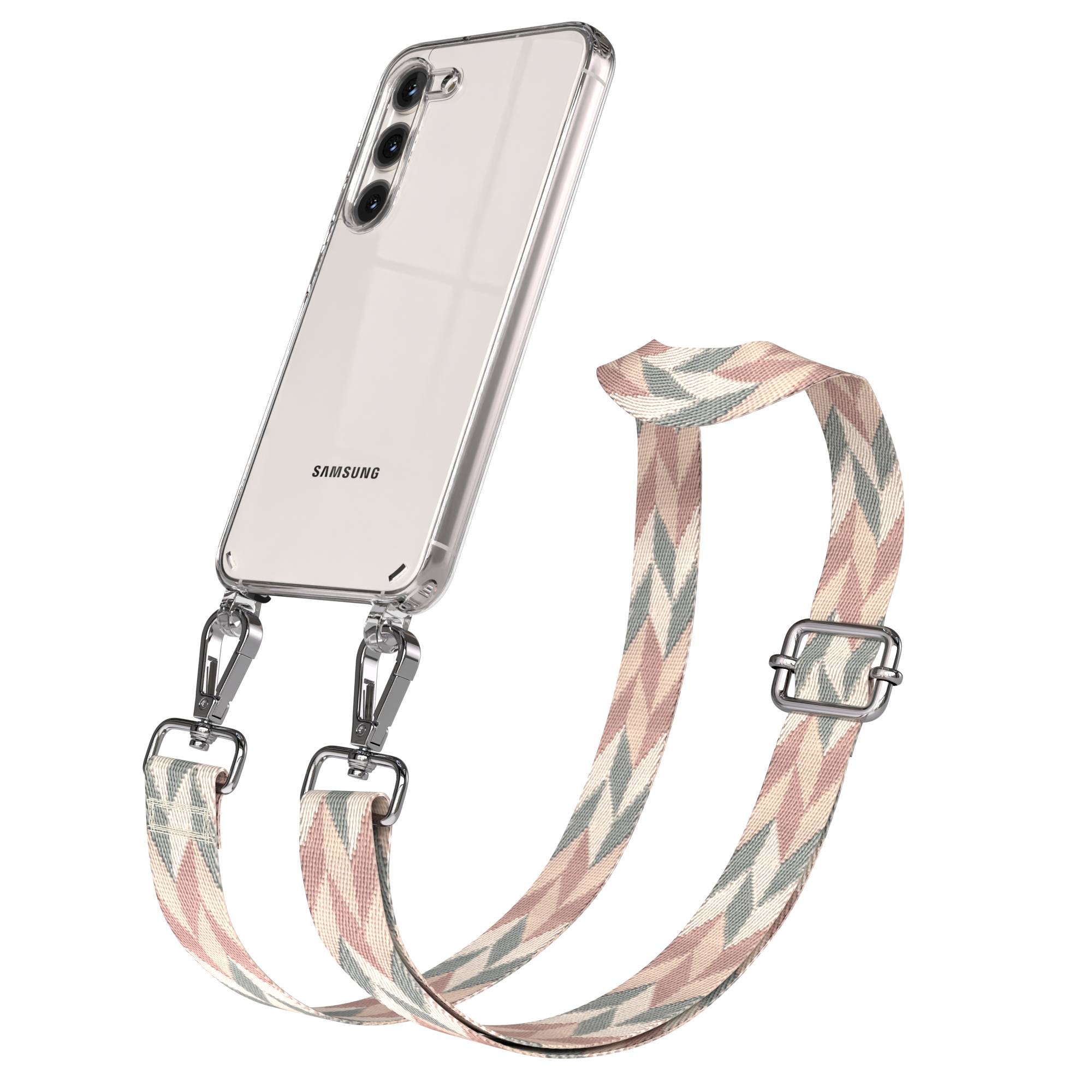Samsung Galaxy S23 Handykette mit Boho Band und verstellbarem Riemen 