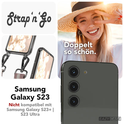 Samsung Galaxy S23 Handykette mit Boho Band und verstellbarem Riemen 