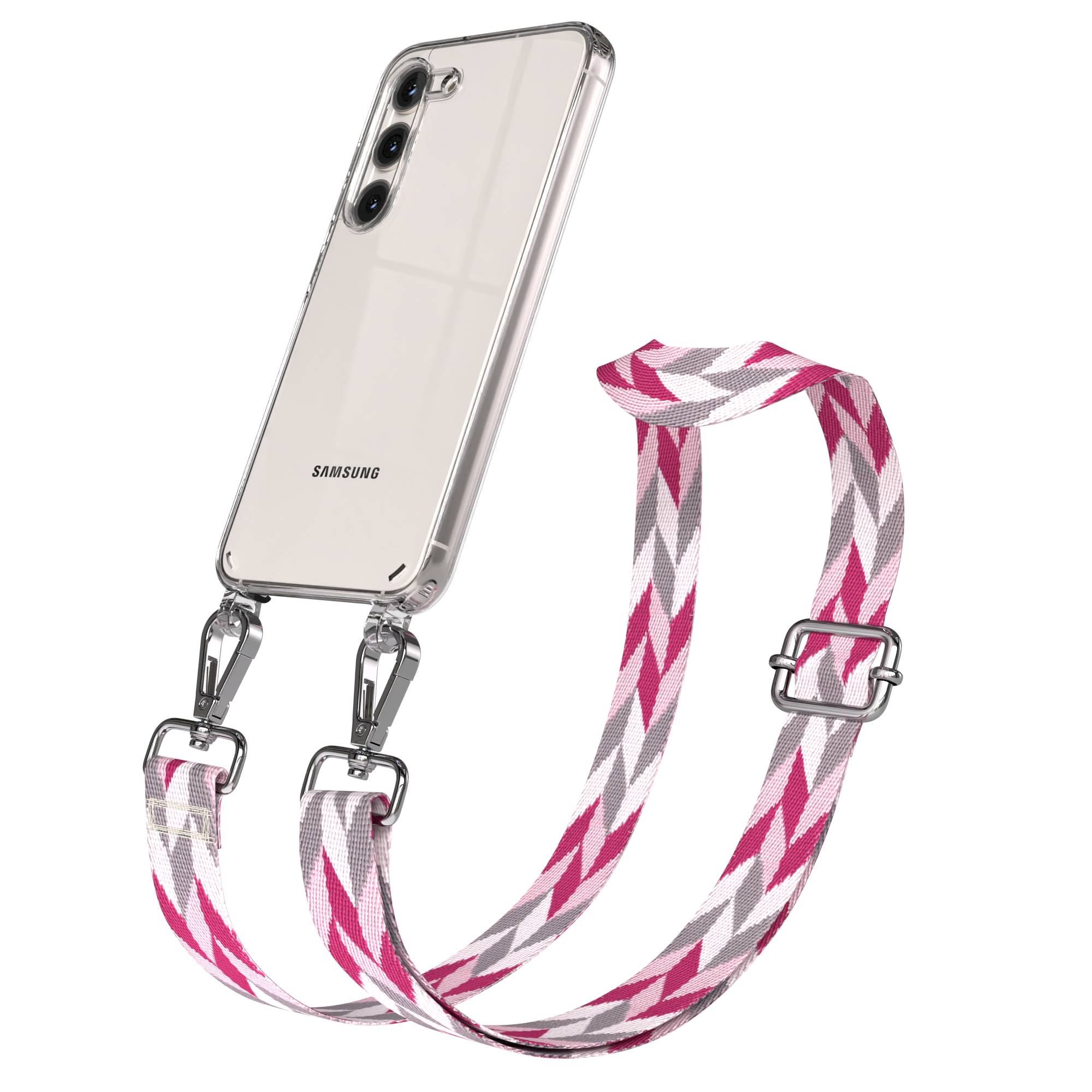Samsung Galaxy S23 Handykette mit Boho Band und verstellbarem Riemen 