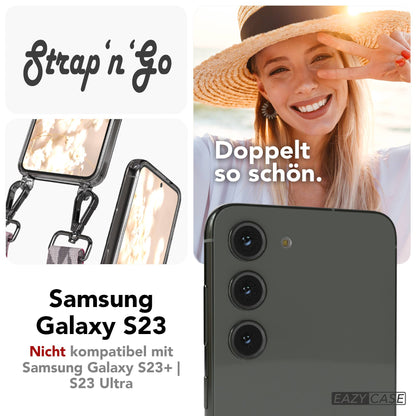 Samsung Galaxy S23 Handykette mit Boho Band und verstellbarem Riemen 