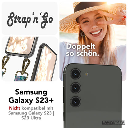 Samsung Galaxy S23 Plus Handykette mit Boho Band Umhängegurt Set 