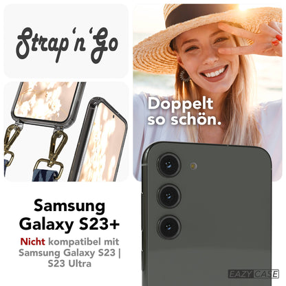 Samsung Galaxy S23 Plus Handykette mit Boho Band Umhängegurt Set 