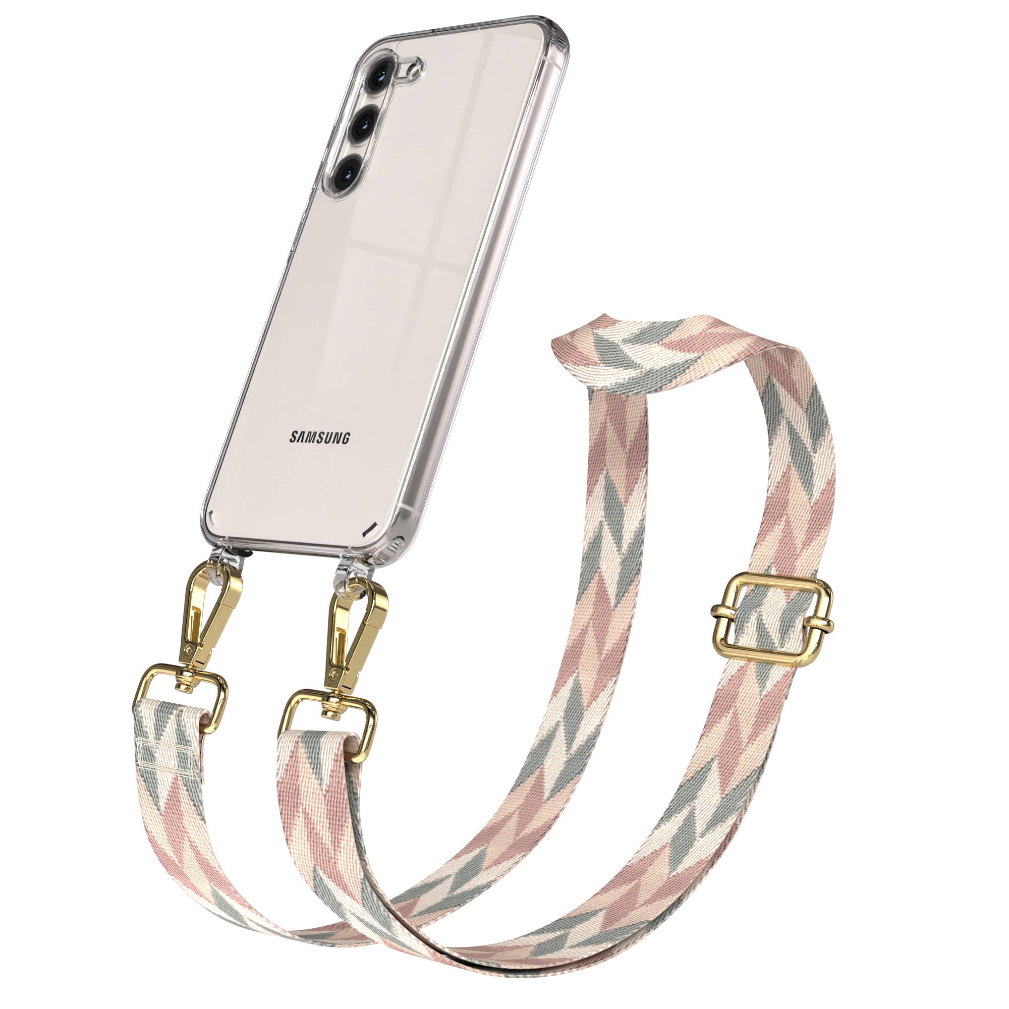 Samsung Galaxy S23 Plus Handykette mit Boho Band Umhängegurt Set 