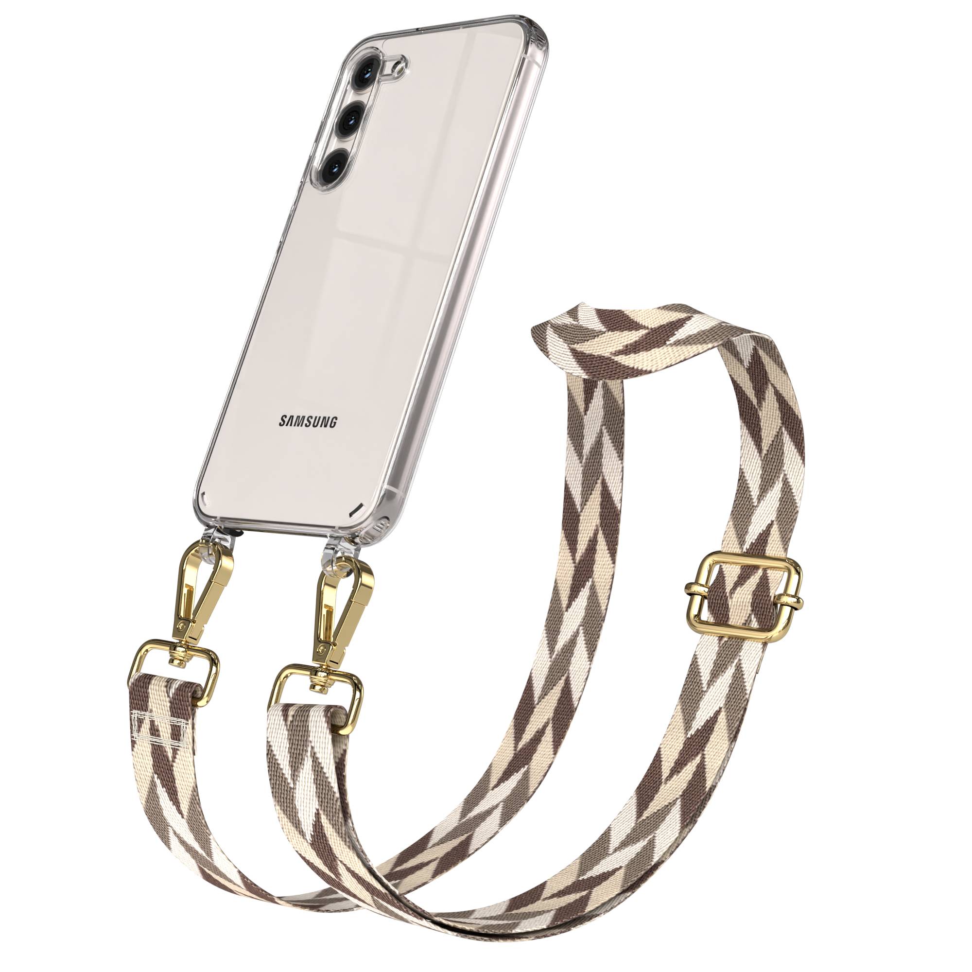 Samsung Galaxy S23 Plus Handykette mit Boho Band Umhängegurt Set 