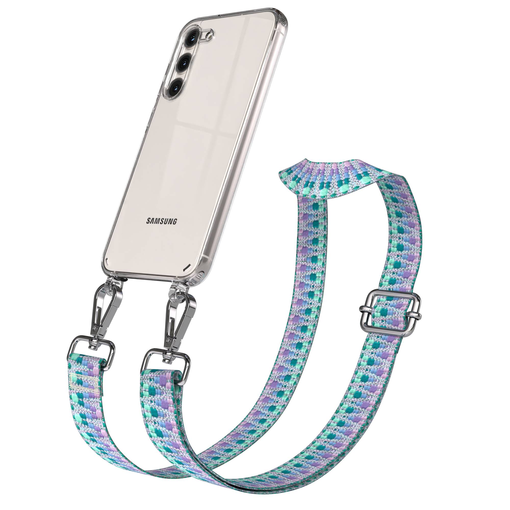 Samsung Galaxy S23 Plus Handykette mit Boho Band Umhängegurt Set 