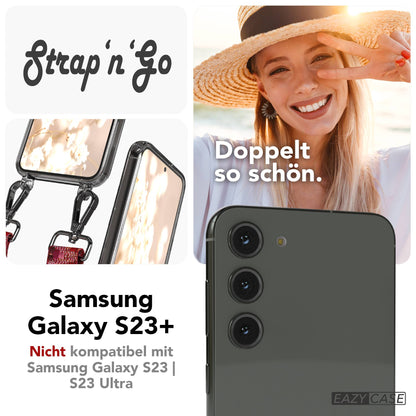Samsung Galaxy S23 Plus Handykette mit Boho Band Umhängegurt Set 