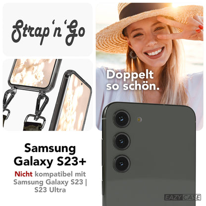 Samsung Galaxy S23 Plus Handykette mit Boho Band Umhängegurt Set 