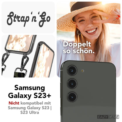 Samsung Galaxy S23 Plus Handykette mit Boho Band Umhängegurt Set 