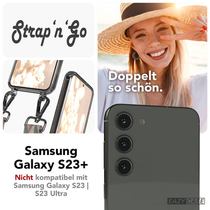 Samsung Galaxy S23 Plus Handykette mit Boho Band Umhängegurt Set 