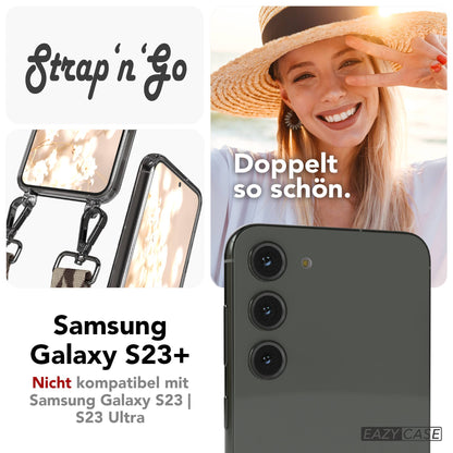 Samsung Galaxy S23 Plus Handykette mit Boho Band Umhängegurt Set 