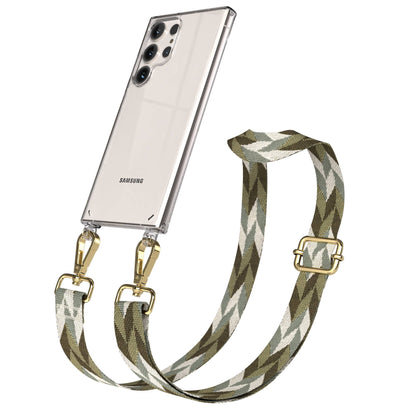 Samsung Galaxy S23 Ultra Handykette mit Boho Band verstellbar 