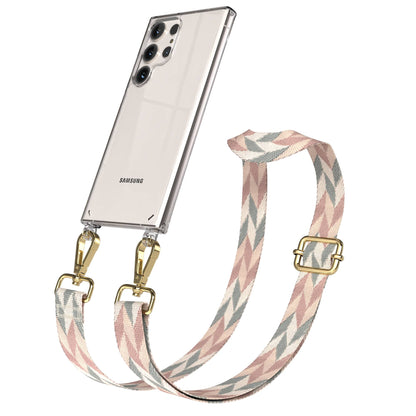 Samsung Galaxy S23 Ultra Handykette mit Boho Band verstellbar 