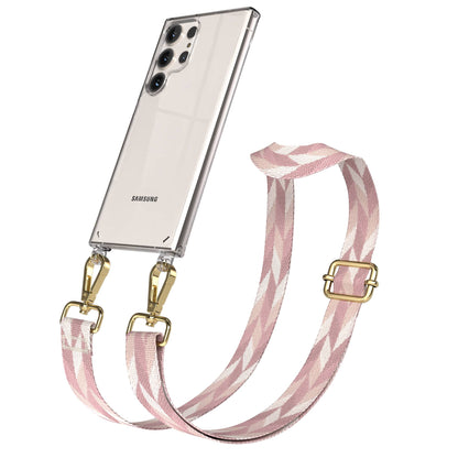 Samsung Galaxy S23 Ultra Handykette mit Boho Band verstellbar 