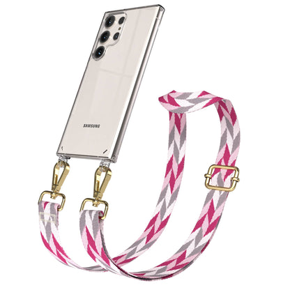 Samsung Galaxy S23 Ultra Handykette mit Boho Band verstellbar 