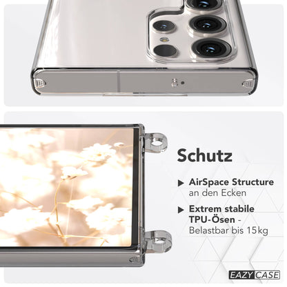 Samsung Galaxy S23 Ultra Handykette mit Boho Band verstellbar 