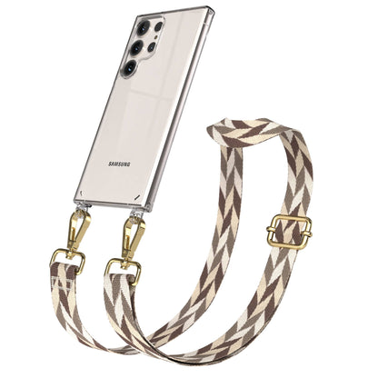 Samsung Galaxy S23 Ultra Handykette mit Boho Band verstellbar 