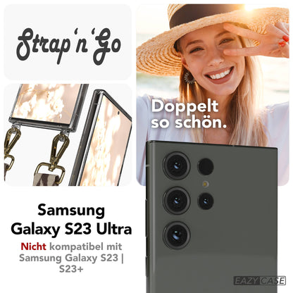 Samsung Galaxy S23 Ultra Handykette mit Boho Band verstellbar 