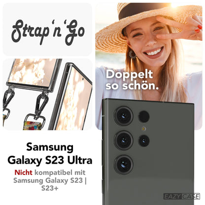 Samsung Galaxy S23 Ultra Handykette mit Boho Band verstellbar 