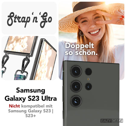 Samsung Galaxy S23 Ultra Handykette mit Boho Band verstellbar 