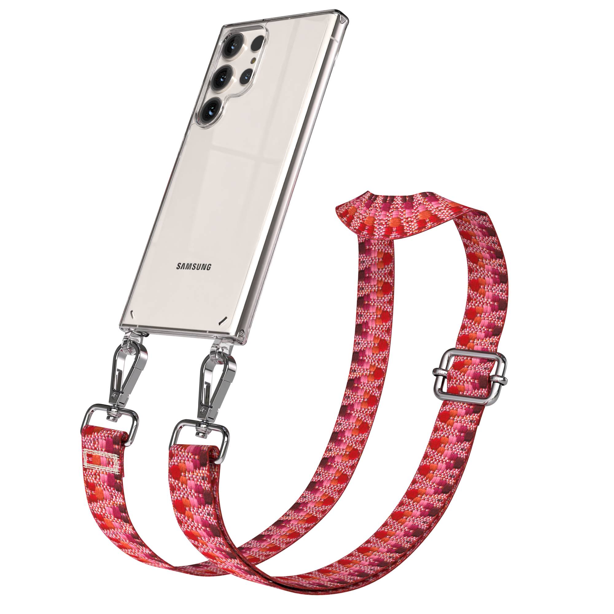 Samsung Galaxy S23 Ultra Handykette mit Boho Band verstellbar 