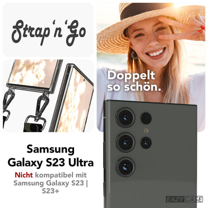Samsung Galaxy S23 Ultra Handykette mit Boho Band verstellbar 