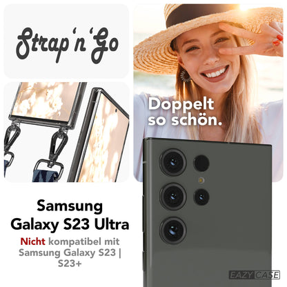 Samsung Galaxy S23 Ultra Handykette mit Boho Band verstellbar 