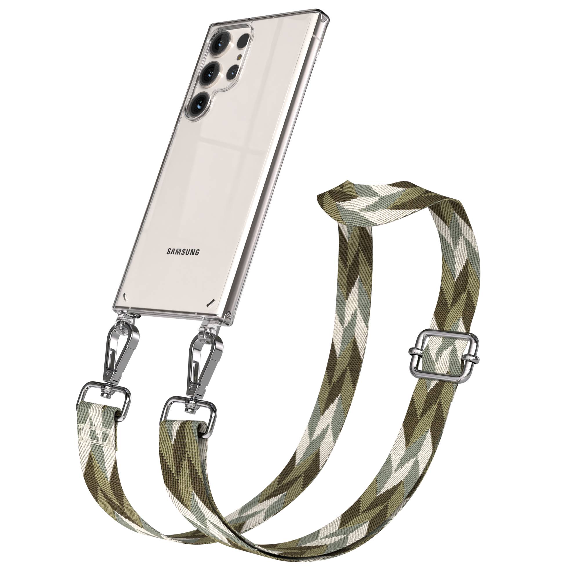 Samsung Galaxy S23 Ultra Handykette mit Boho Band verstellbar 