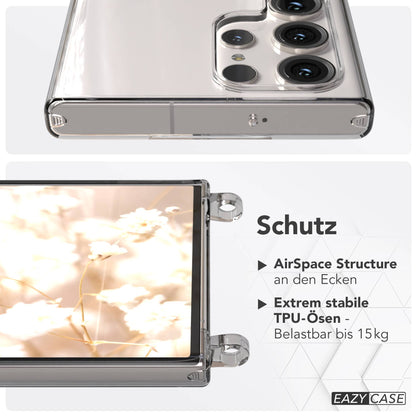Samsung Galaxy S23 Ultra Handykette mit Boho Band verstellbar 