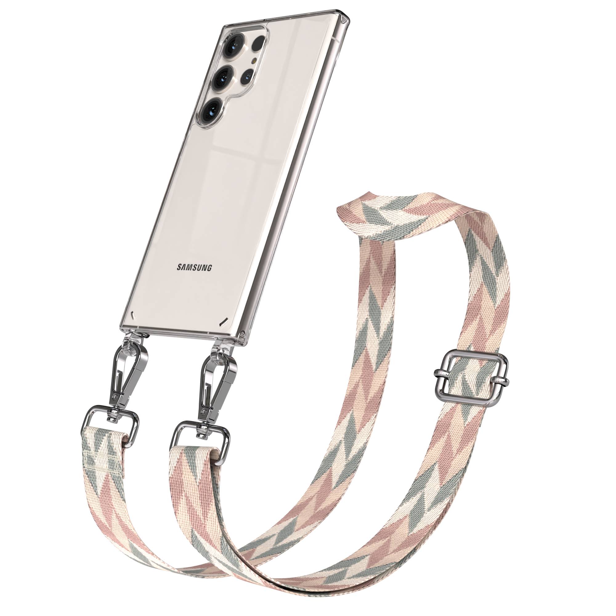 Samsung Galaxy S23 Ultra Handykette mit Boho Band verstellbar 